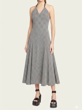 Mango | Optical Illusion Halter Midi Dress